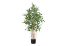 50" Tall, Artificial Plant, Bamboo Tree, Indoor, Faux, Fake, Floor, Greenery, Potted, Decorative - Green / Black