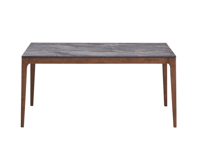 Bevis - Engineered Stone Top Dining Table - Walnut