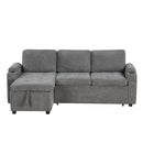 Convertible L Shaped Sofa Couch With Storage, Cup Holders, USB Ports
