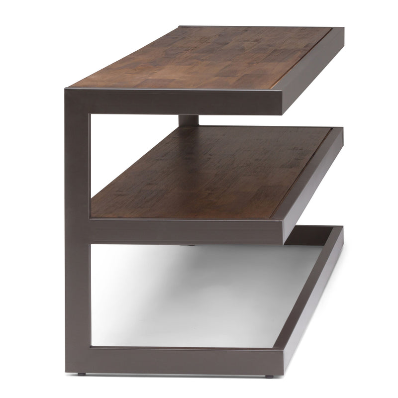 Erina - Low TV Media Stand - Rustic Natural Aged Brown