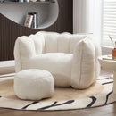 Soft Chenille Bean Bag Chair With High Resilient Foam