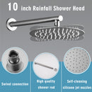 Wall Mounted Shower Set With High Pressure 10" Rain Shower Head And 5 Function Handheld Shower Head
