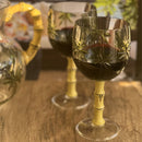 Leadingware Palm Tree Plastic Wine Glasses (Set of 4), Bpa Free Acrylic, Unbreakable, 16Oz - Clear