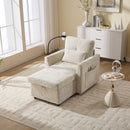 Multifunctional Chenille Recliner Sofa With Storage And Phone Bracket