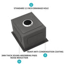 13" Undermount Stainless Steel Kitchen Sink 16 Gauge 9" Deep Single Bowl Basin - Brushed Nickel