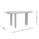 Melvin - Modern Oak Oblong Oval Console Desk - Cafe Brown Oak