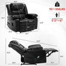 Breathable Leather Massage Recliner Manual Chair