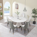 Fashion Modern Sintered Stone Dining Table With Retractable Function And Chairs