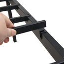 ModerMetal Bedframe With Wood Panel Headboard