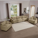 Elegant Corduroy Oversized Sectional Sofa Set With Deep Seats And Flexible Layout