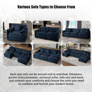 Modern Oversized Chenille Loveseat Sofa With Deep Seat And Diy Combination