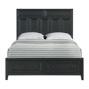 Storage Bed With Panel Headboard And Spacious Footboard Drawers