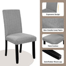 5 Piece Round Dining Table Set, Dining Table And 4 Upholstered Chairs For Dining Room, Kitchen Room, Living Room - White / Gray