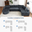 U-Shaped Oversized Modular Cloud Sectional Sofa With Deep Seat For Living Room