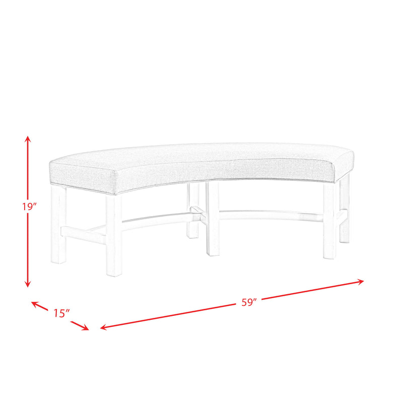 Park Creek - Round Bench - Cottage White Finish