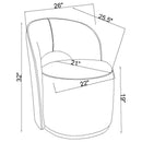 Harjo - Velvet Upholstered Swivel Accent Chair