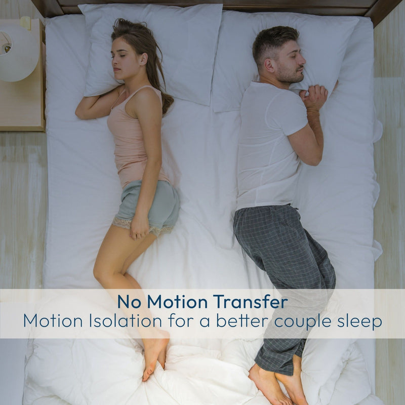 12'' Queen Hybrid Mattress With Pocket Springs And Memory Foam, Medium Firm Support - White