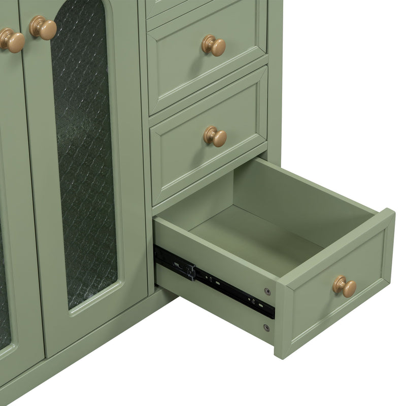 Bathroom Vanity With Two Soft Close Doors, Adjustable Shelves And Three Drawers