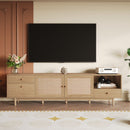 TV Stand With Doors - Natural