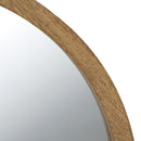 Circle Wall Mirror With Wooden Frame, Wall Mirror For Living Room