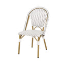 Outdoor Rattan And Aluminum French Bistro Chairs Set