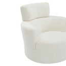 360° Swivel Chair Upholstered Accent Barrel Chair With Adjustable Headrest