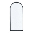 Hand Carved Rose Antique Mirror Frame, Wood Arch Mirror Wall Decor For Living Room