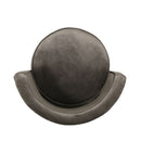 Modern Glam Swivel Arm Chair With Velvet Upholstery And Copper Base - Gray