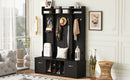 5 In 1 Entryway Bench With Coat Rack, 7 Sturdy Hooks, 2 Spacious Drawers And Adjustable Shelves
