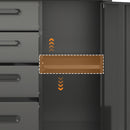 Sturdy Metal Tool Storage Cabinet With Wheels Durable Garage, Office & Home Organizer Steel