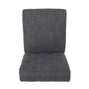 Contemporary Dining Chair (Set of 2) With Button Tufted Design - Charcoal
