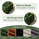 Convertible Sleeper Sofa Bed With Cylindrical Pillow, Fixed Shape Frame