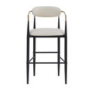 Upholstered Barstools With Back For Kitchen (Set of 2)