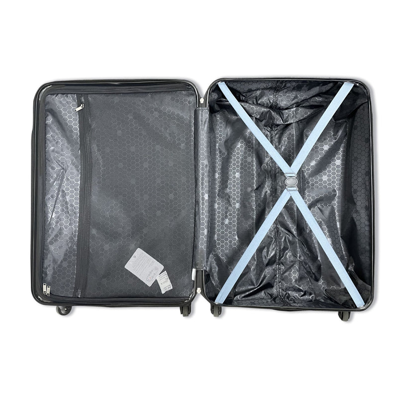 3 Piece Luggage Sets Lightweight Suitcase With Two Hooks, Spinner Wheels, Tsa Lock, Durable Hard Shell