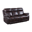 Perfiel - Motion Sofa - Two Tone Dark Brown Top Grain Leather