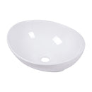 Oval Vessel Bathroom Sink - White