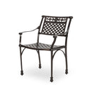 Cast Aluminum Dining Chair With Hand Crafted Details - Bronze