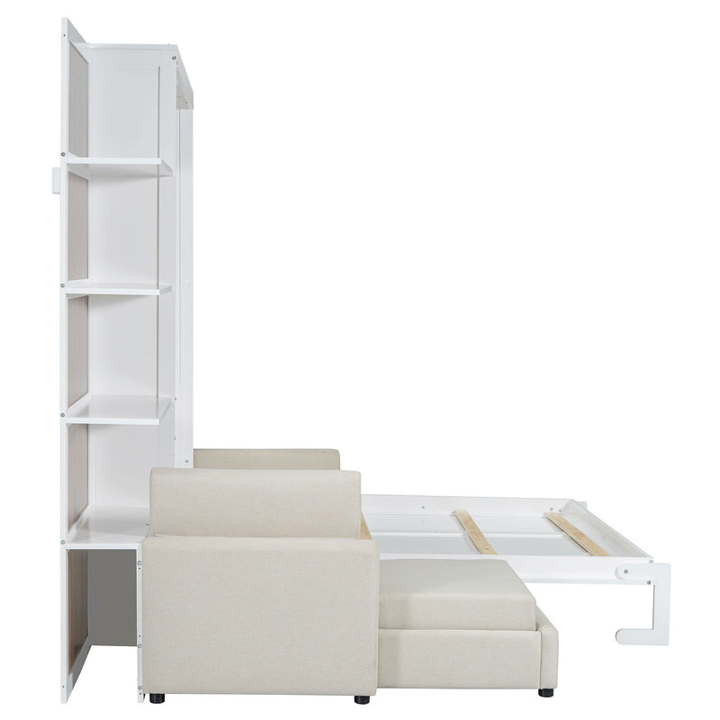 Murphy Bed With Sofa And Shelves