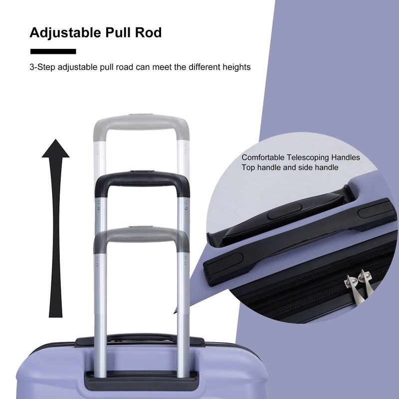 Luggage Set Of 5 Pieces, Expandable Hard Pc Luggage Set With Tsa Lock For Rotating Wheels