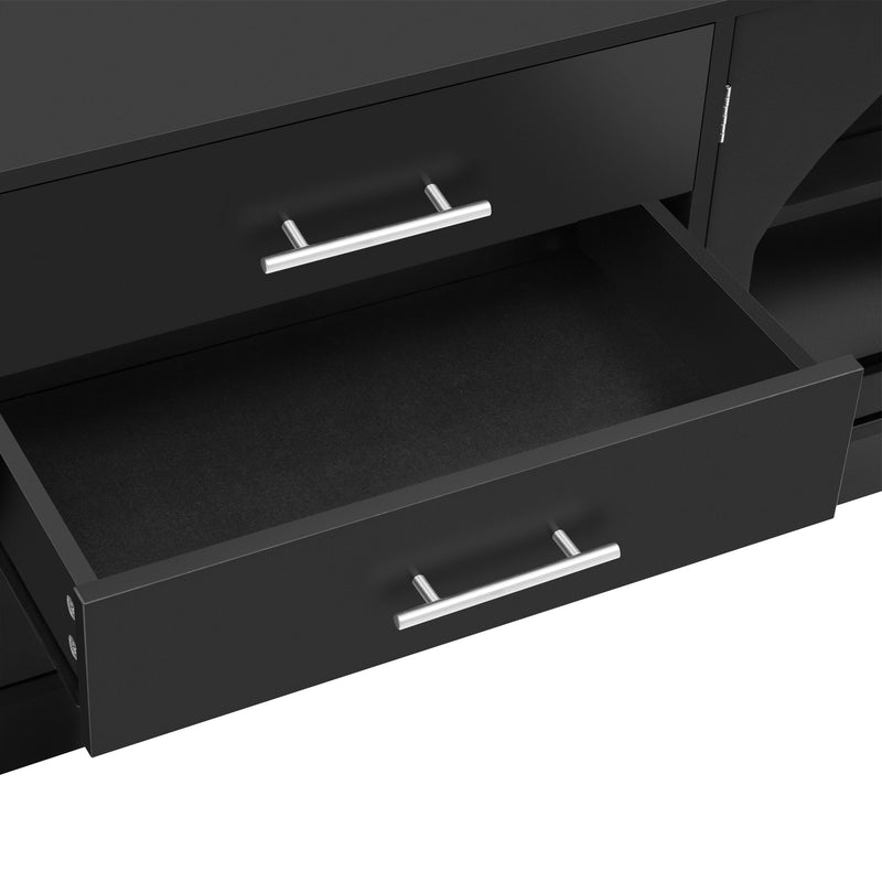 Modern Minimalist TV Stand, Entertainment Center Media Console Cabinet With Adjustable Shelves For Living Room