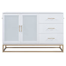 Murphy Bed With Frosted Glass Doors Design, Fake Drawers, Metal Legs