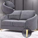 Yuina - Loveseat - Gray Linen - Atlantic Fine Furniture Inc