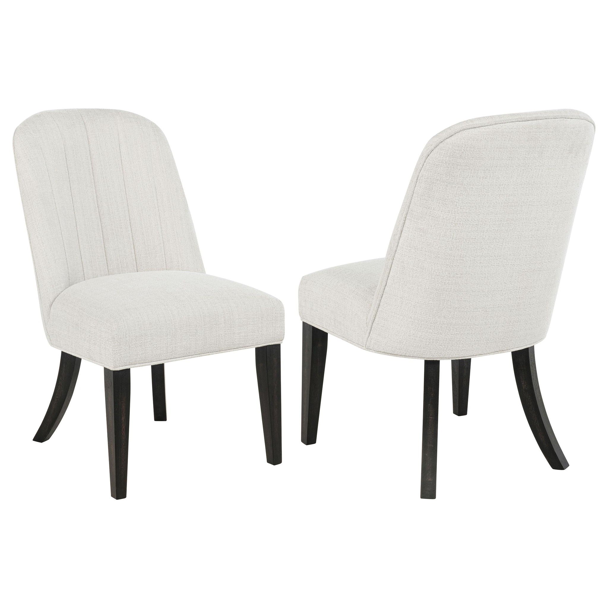 Leandro Upholstered Dining Side Chair Cream (Set of 2)