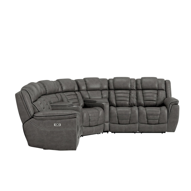 Siena - Power Reclining Sectional - Gray