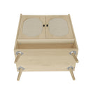 2 Door Shoe Rack, Freestanding, Modern Shoe Storage Cabinet, For Entryway - Natural