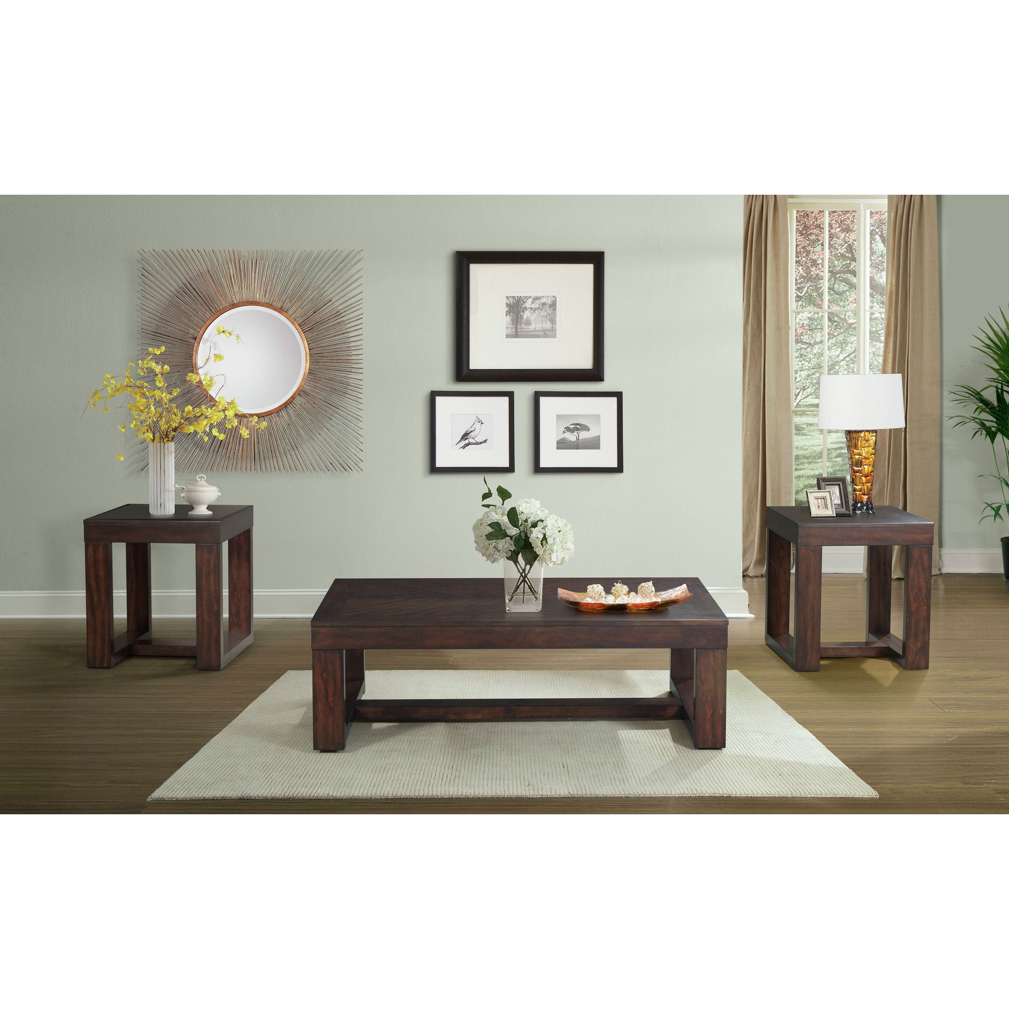 Hardy - 3 Piece Occasional Table Set (Coffee Table And Two End Tables) - Cherry