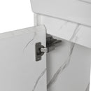 Modern Bathroom Vanity With Ceramic Basin, Wall Mounted Floating Sink Combo, Storage Cabinet