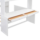 Loft Bed With A Twin Size Standalone Bed, Shelves, Desk, And Wardrobe
