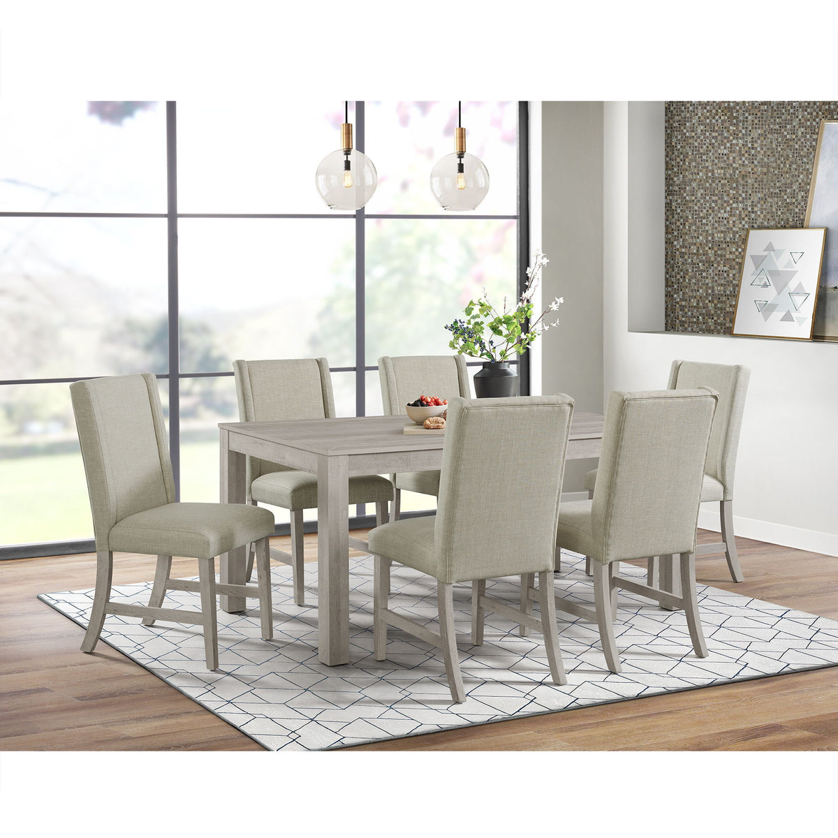Eleanor 2.0 Standard Height Dining Set in Light Brown by Elements International, view 10