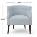 Contemporary Upholstered Club Chair With Button Tufting